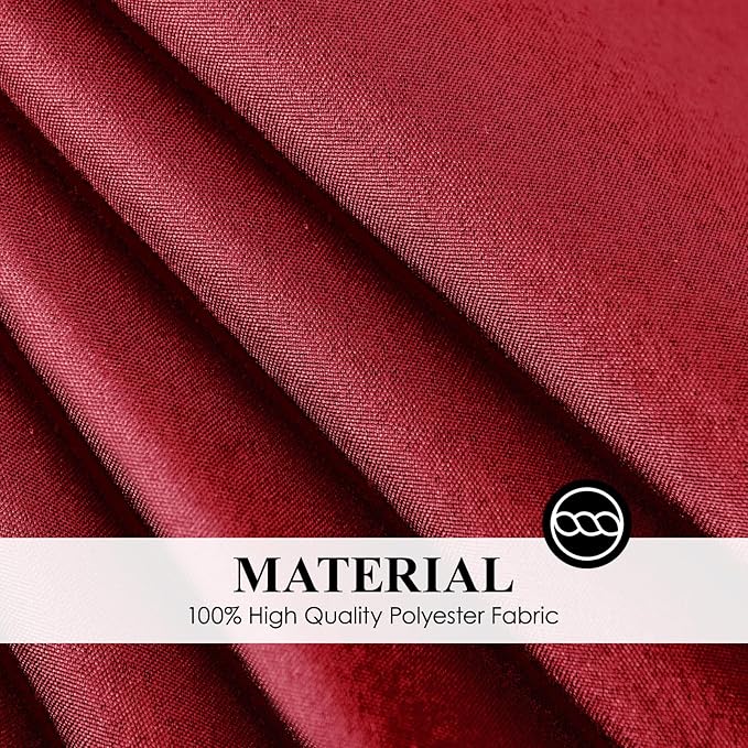 Round Tablecloth 120 Inch Tablecloth 2 Pack Red Table Cloths Washable - Image 5