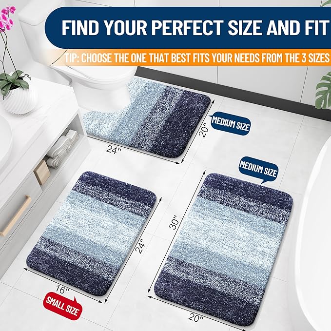 OLANLY Bathroom Rugs Mat 30x20, Extra Soft Absorbent Microfiber Bath Rugs - Image 2