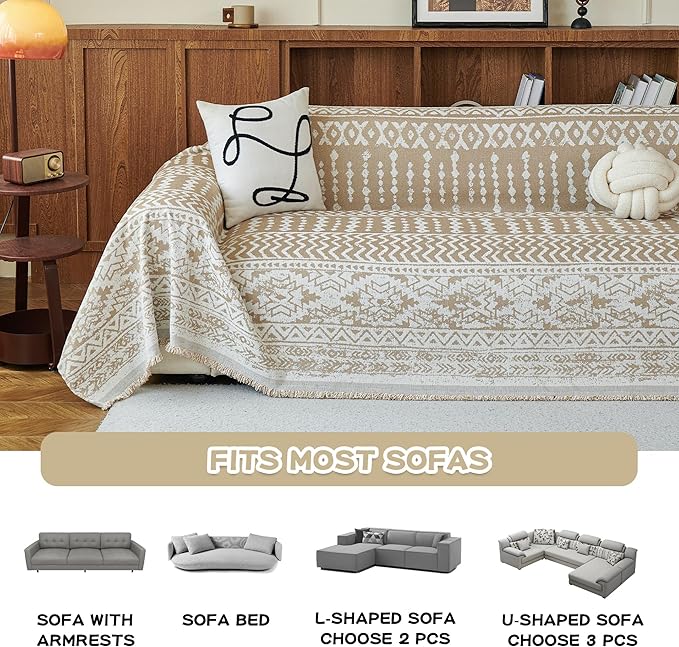 MEETSKY Boho Couch Cover Sofa Slipcover - Image 7