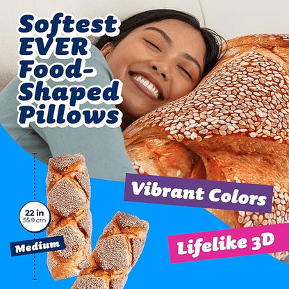 22" 3D Seeded Baguette Throw Pillow - Image 2