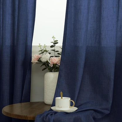 Pitalk 52 x 96 Inches Long Blue Curtains - Image 3