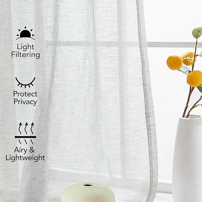 Deconovo Linen Sheer Curtains - Image 3