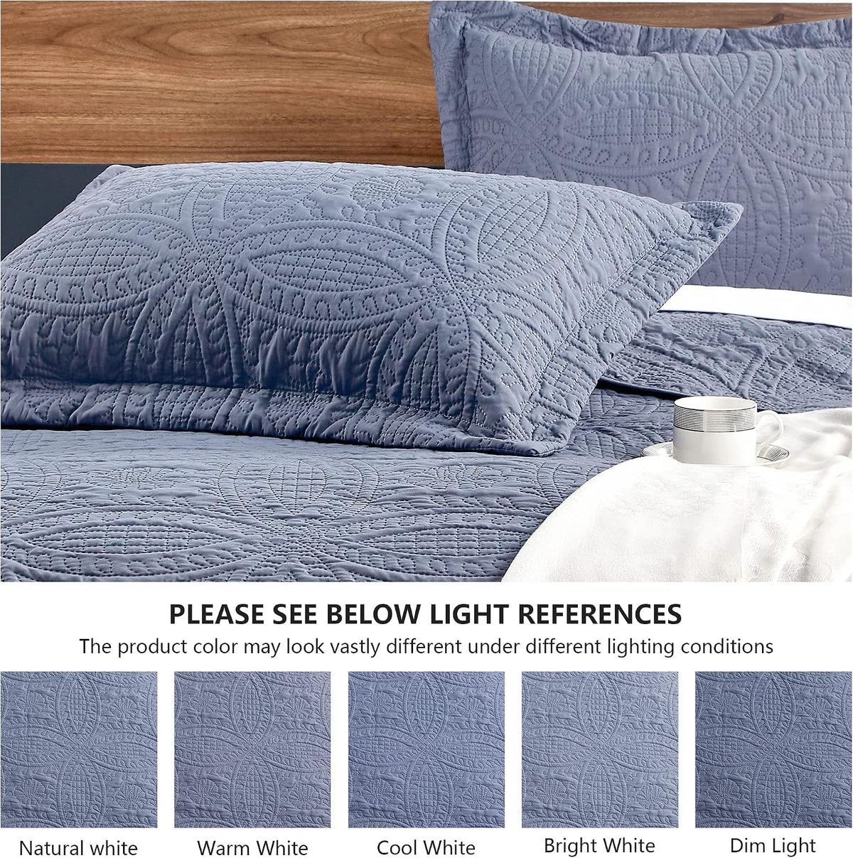 love's cabin king size quilt set blue bedspreads showing dimensions