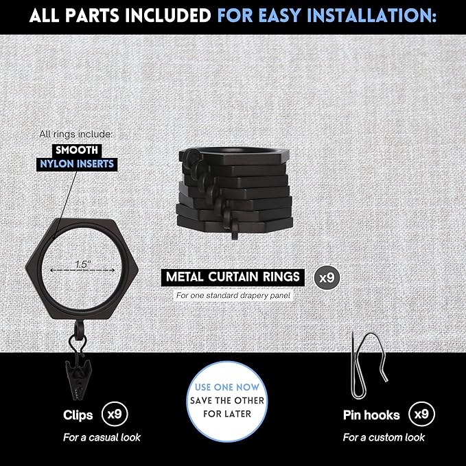 BlastHome® Luxury Curtain Rings - Image 3