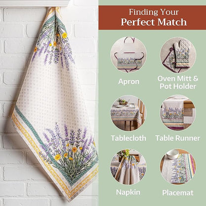 Maison d' Hermine Kitchen Towels Set of 3 100% Cotton 27.50" x 20" Reusable - Image 5
