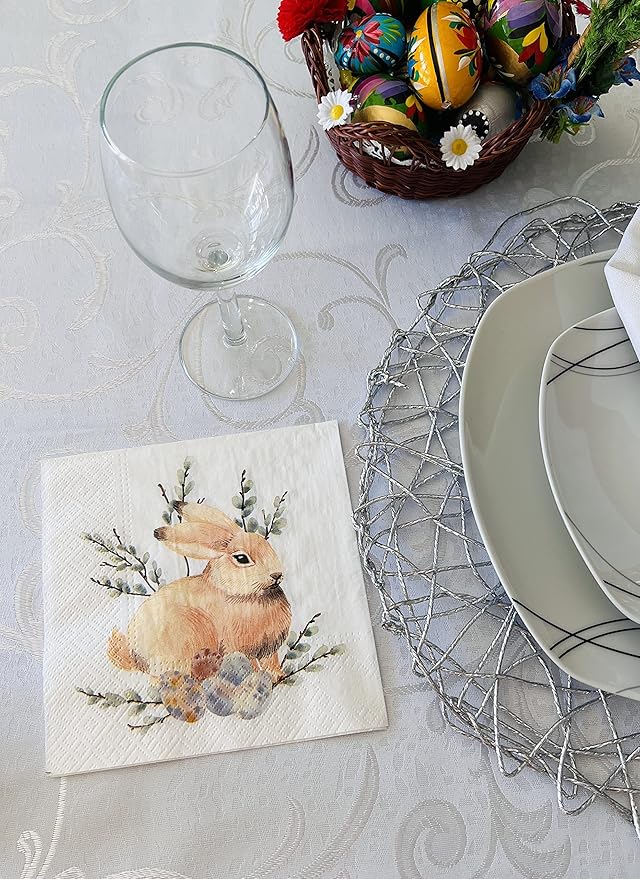 AM Decor Easter Luncheon Paper Napkins 20-Count Dinner Paper Napkins 13" x 13" - Image 3