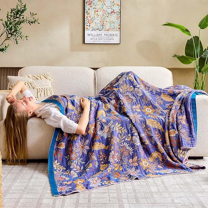 Boho Blanket, 100% Cotton Farmhouse Decorative Throw Blanket - Image 4
