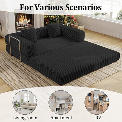 bshomgi convertible futon sofa bed, boneless couch for on a desk or shelf