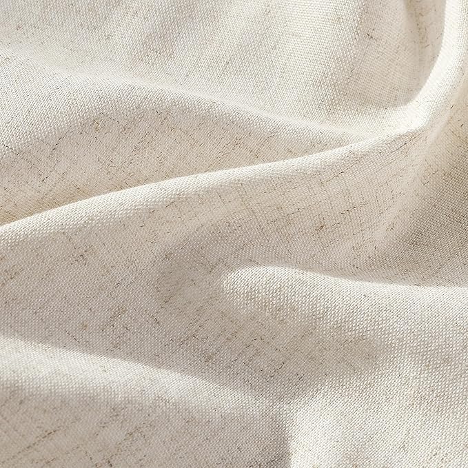 Natural Pinch Pleat Linen Curtains 108 Inch Length 2 Panels Set - Image 5