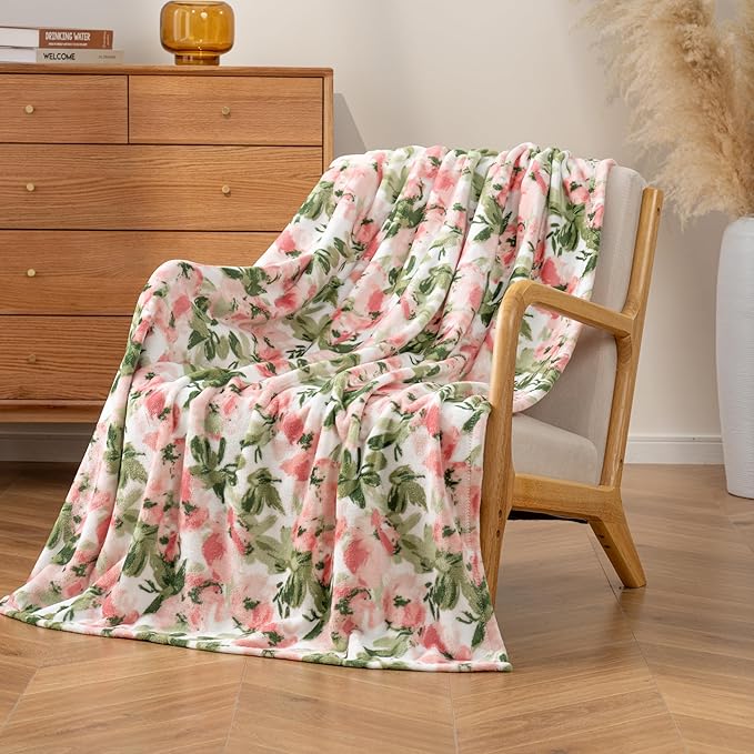 Luxury Printed Fleece Warm Throw Blanket, Soft Lightweight Velvety Plush Throw by Unknown