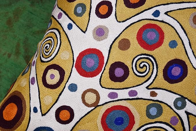 Decorative Pillow Cover Tree of Life Yellow Gold Pillows Botanical Yellows - Image 8