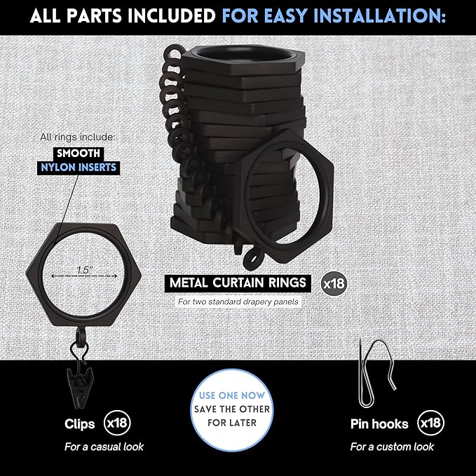 BlastHome® Luxury Curtain Rings - Image 3