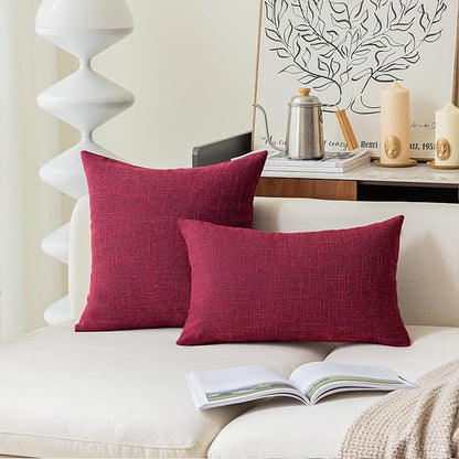 Kevin Textile Faux Linen Throw Cushion Covers Shams Textural Christmas - Image 4