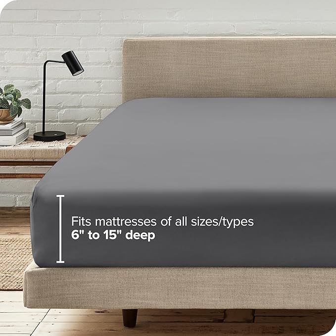 Bare Home Fitted Bottom Sheet Short Queen Size - Image 6