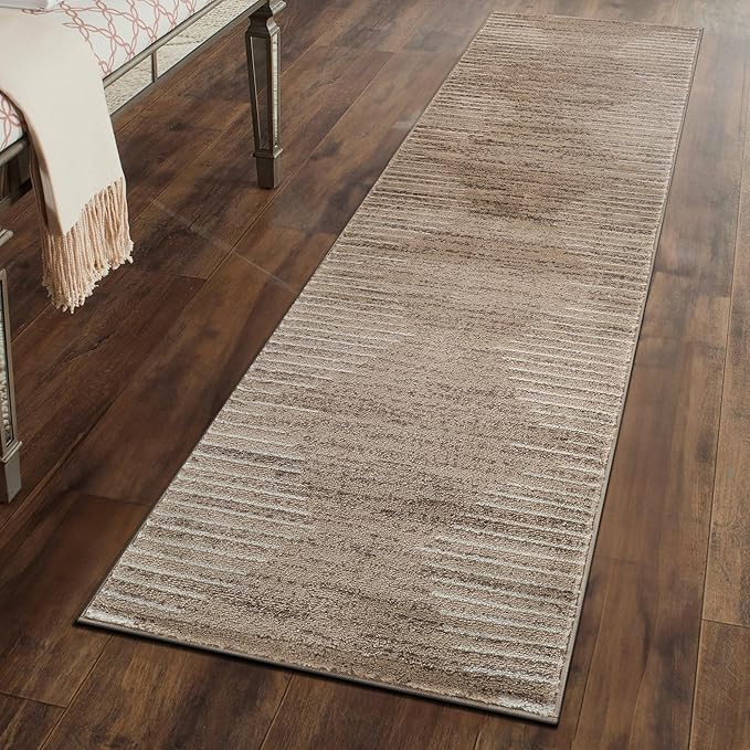 Rugshop Bohemian Stripe Stain Resistant High Traffic Living Room Kitchen - Image 6