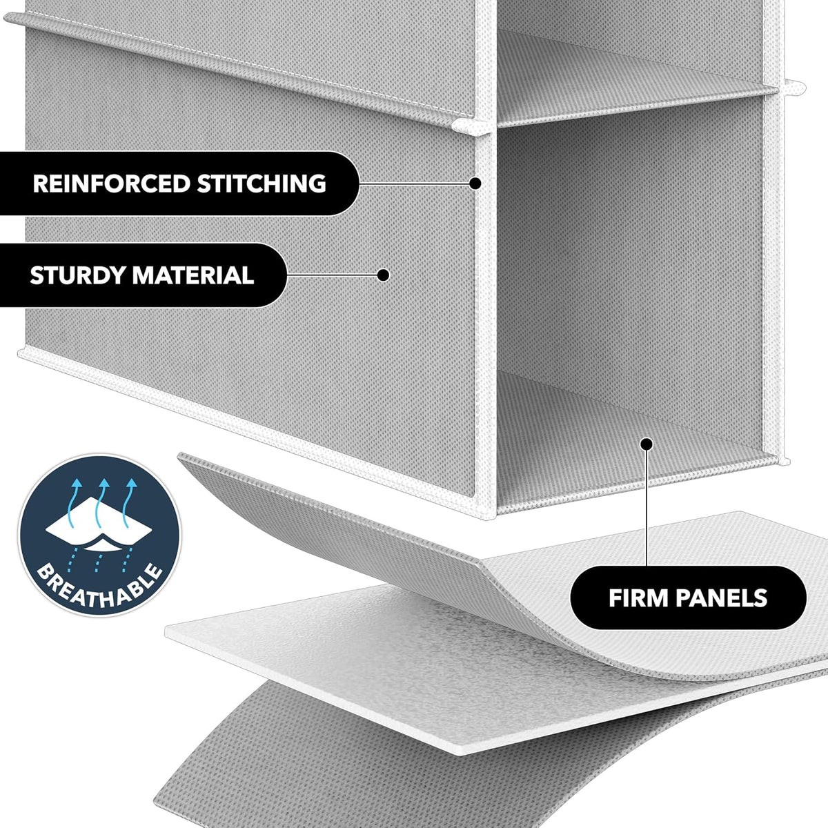 simple houseware 2 pack 10 shelves hanging shoe, side view