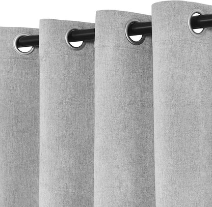 Macochico Extra Wide 100% Blackout Chenille Curtains 100" Wx96 L Thermal Drapes - Image 4