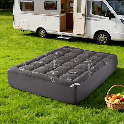 BEDLORE RV Queen Mattress Topper Viscose Derived from Bamboo, Pillow Top - Image 4