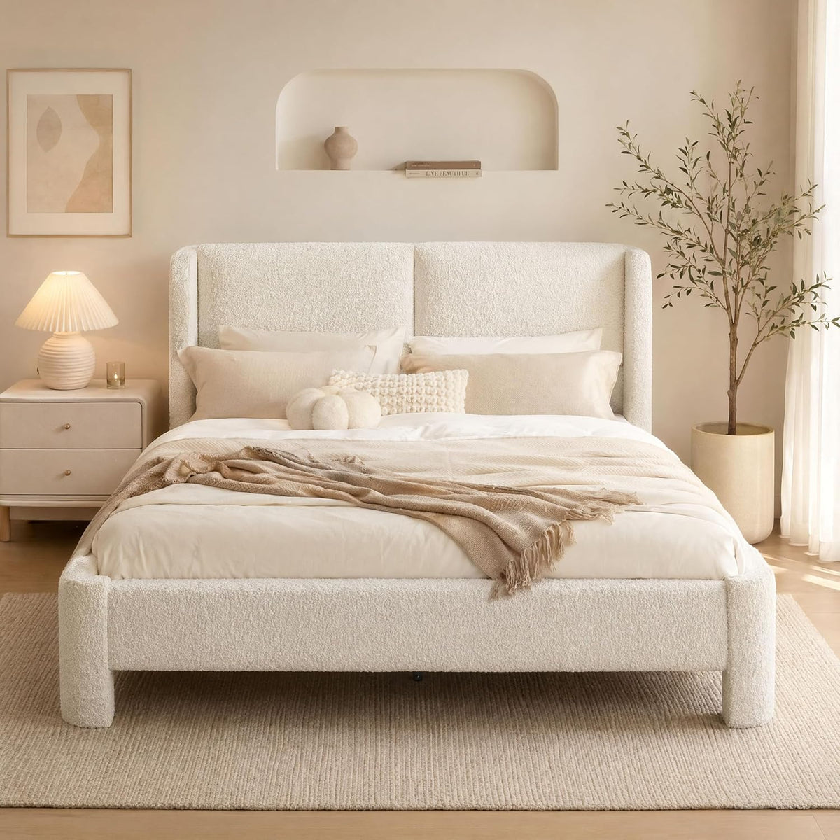 likimio full bed frame with usb ports &, main product view