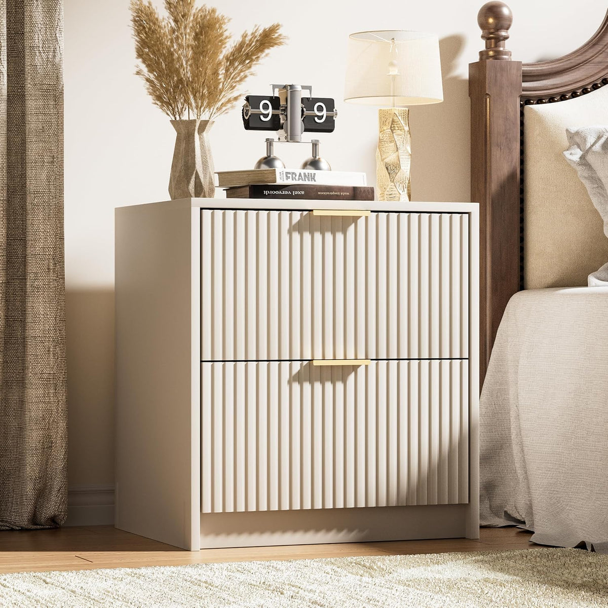 3 piece modern bedroom set, 5 drawer dresser showing dimensions