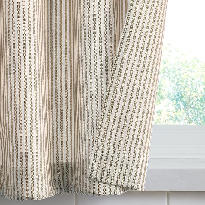 July Joy Cotton Tier Curtains 24 Inches Long Country Kitchen Curtains Tab Top - Image 2