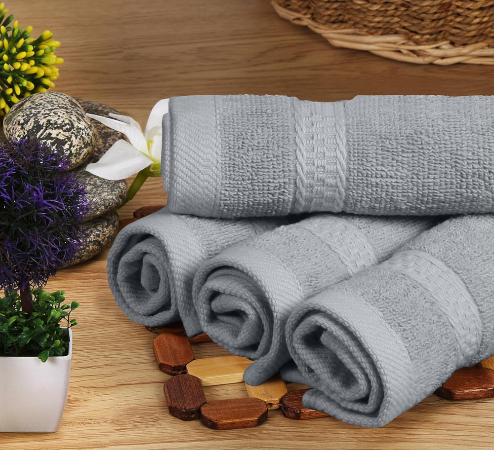 Utopia Towels 8 Piece Majestic Plush Luxury Towel Set, Cotton, Cool Grey