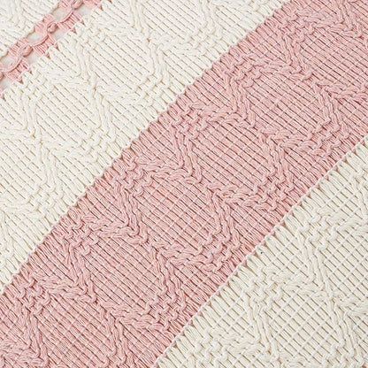 Fancy Homi Set of 2 Boho Pink Long Lumbar Decorative Throw Pillow Cover 14x24 - Image 4