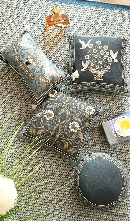 Green Throw Pillow Covers Set of 1, French Farmhouse - Image 7