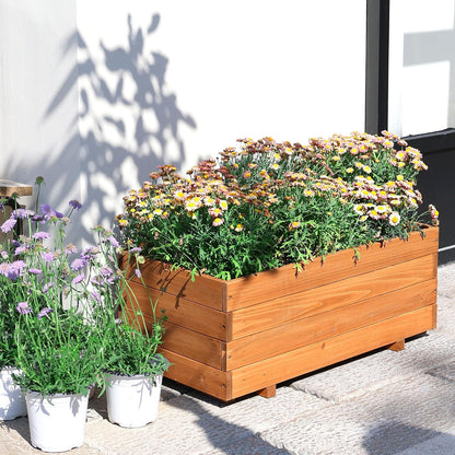 raised garden beds outdoor, rectangular planter for garden showing dimensions