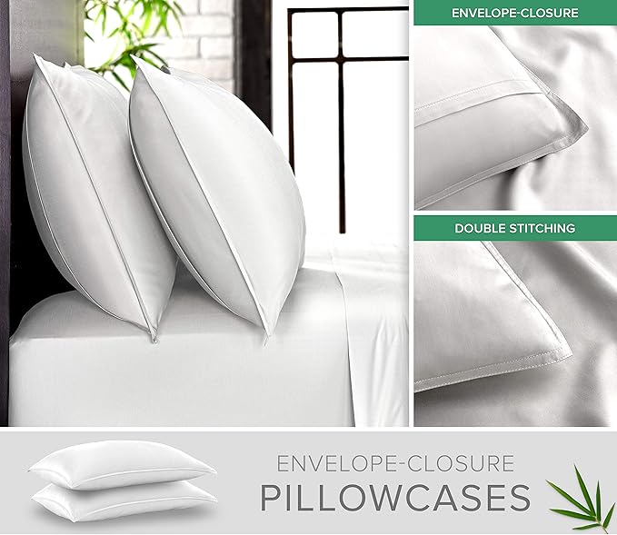 Pure Bamboo Split King Sheets, Genuine 100% Organic Viscose Derived from Bamboo - Image 3