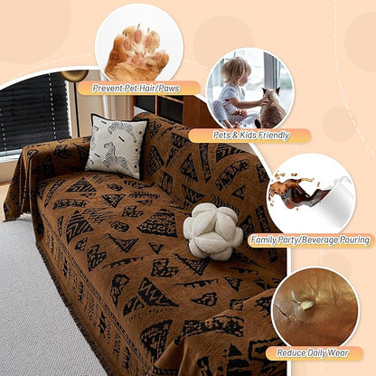MYSKY HOME Boho Couch Cover Sofa Covers, Couch Covers - Image 3