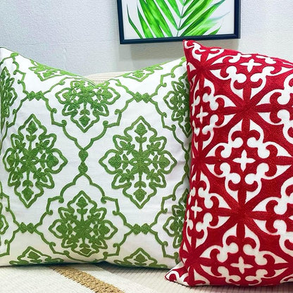 Slow Cow Embroidery Decorative Throw Pillow Cover - Image 2