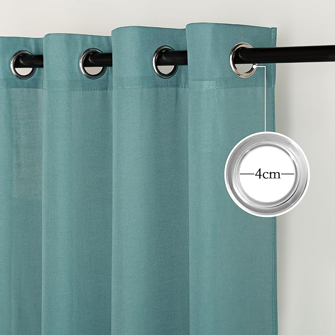 NICETOWN Greyish Blue Linen Curtains - Image 2