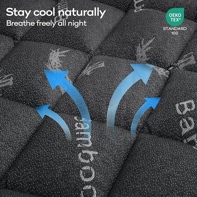 OLANLY King Mattress Topper – Viscose Made from Bamboo, Cooling Soft King - Image 3