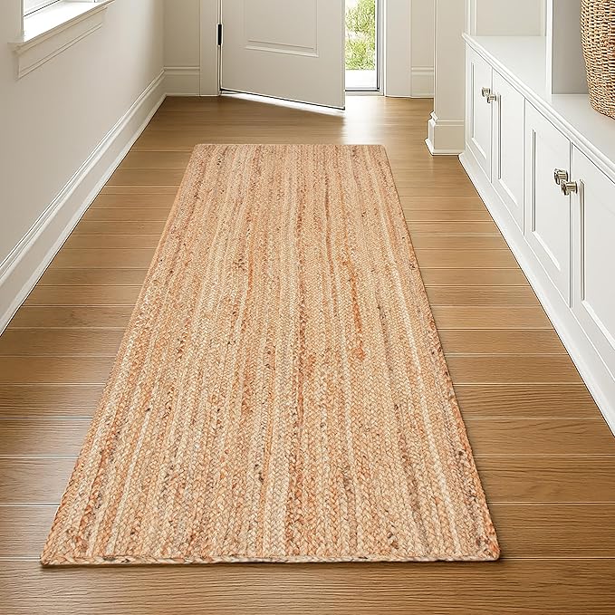 Ramanta Home Hand Woven Jute Braided Rug 2'x6' by RamantaHome