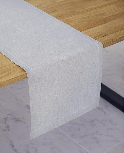 Solino Home Linen Light Grey Table Runner 48 Inches by SolinoHome