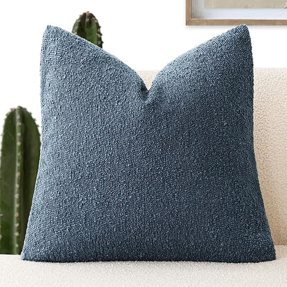 Foindtower Decorative Textured Boucle Throw Pillow Covers Accent Solid Pillow by Foindtower