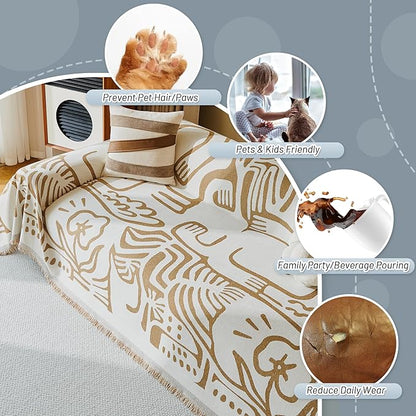 MYSKY HOME Couch Cover for Dogs, Washable Couch Covers, Sofa Covers for - Image 3