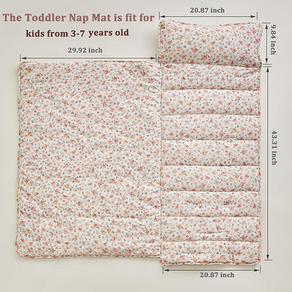 Toddler Nap Mat with Removable Pillow, Ultra Soft Slumber Bags - Image 2