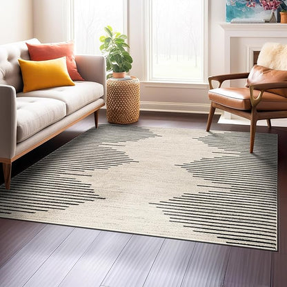 Rugshop Bohemian Stripe Stain Resistant High Traffic Living Room Kitchen - Image 6