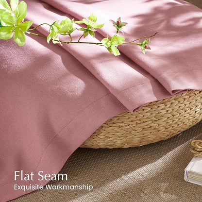 NICETOWN Thick Linen Pink Curtains - Image 6