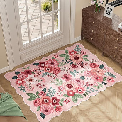 DUKINO 2x3 Entryway Rug, Floral Washable Indoor Door Mat - Image 2