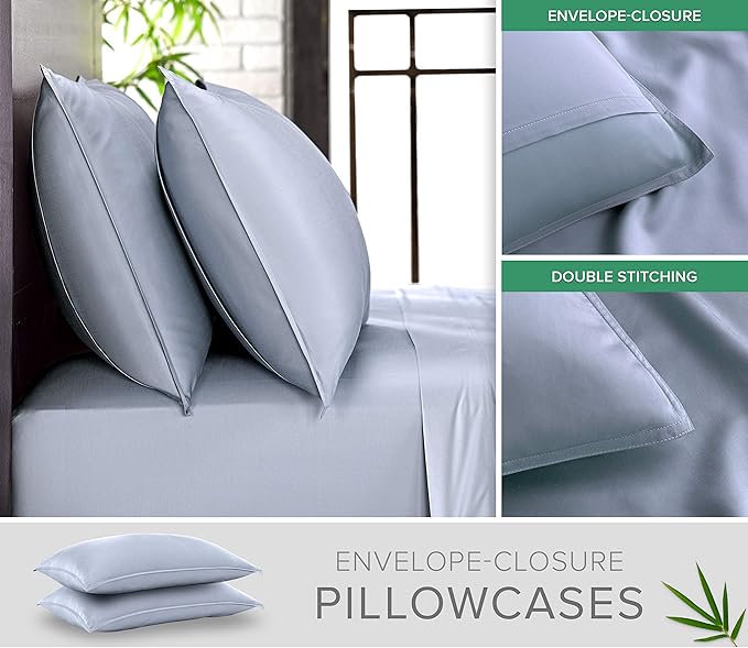 Pure Bamboo Twin Sheets, Genuine 100% Organic Viscose Derived from Bamboo Bed - Image 3