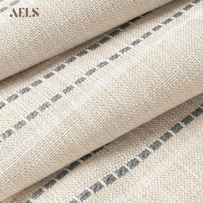 AELS 14x36 Decorative Lumbar Throw Pillow Covers, Farmhouse Linen Textured Long - Image 3