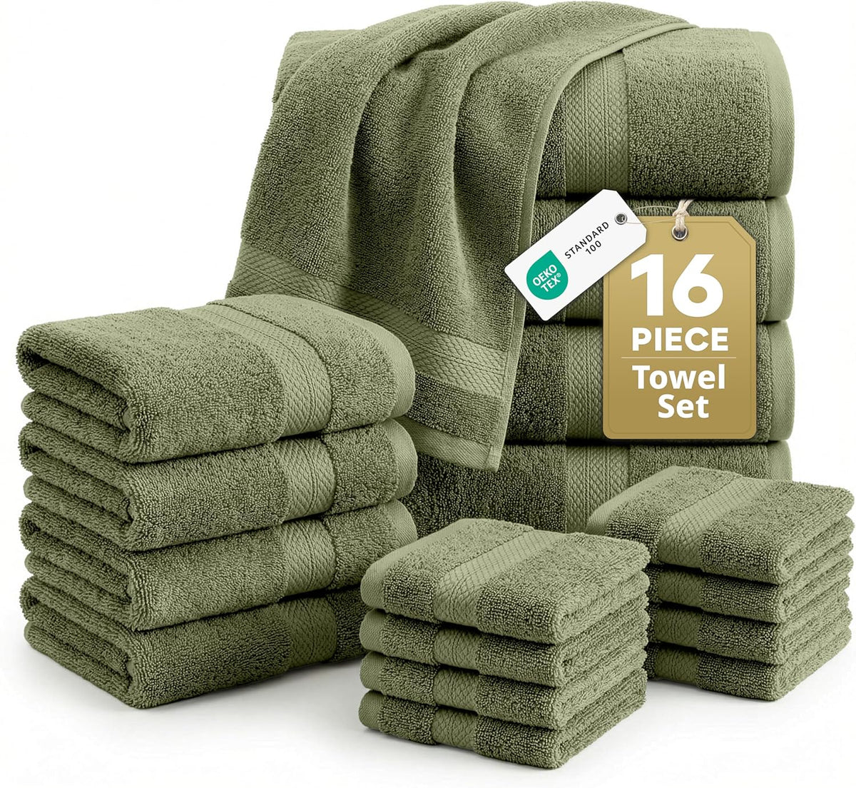 lane linen large bath towel set absorbent quick, main product view