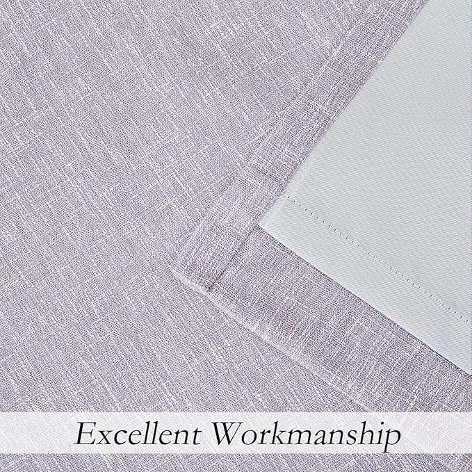 Purple Full Blackout Curtain Panel Energy Efficient Triple Weave Window - Image 4
