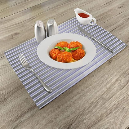 Ambesonne Modern Place Mats Set of 4, Stripe Tube Like Bars Animation Inspired - Image 2