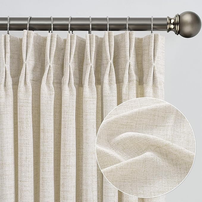 RAIN CITY Long Pinch Pleated Viral Curtains Sheer 108 Inches Long 9 ft FT Length - Image 2