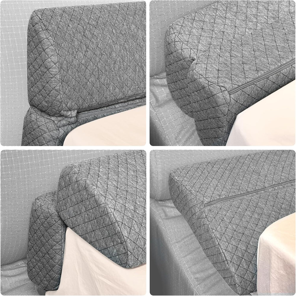 4 Modes Pillow Wedge for Headboard Gap, Foldable Bed Wedge Pillow, Bed Gap Fi...