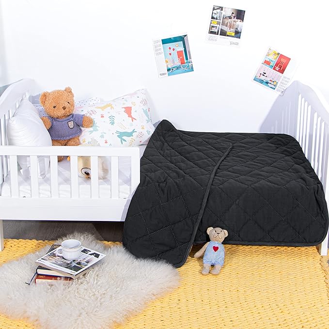 NTBAY Down Alternative Oversized Toddler Comforter, Super Soft and Warm Solid - Image 4